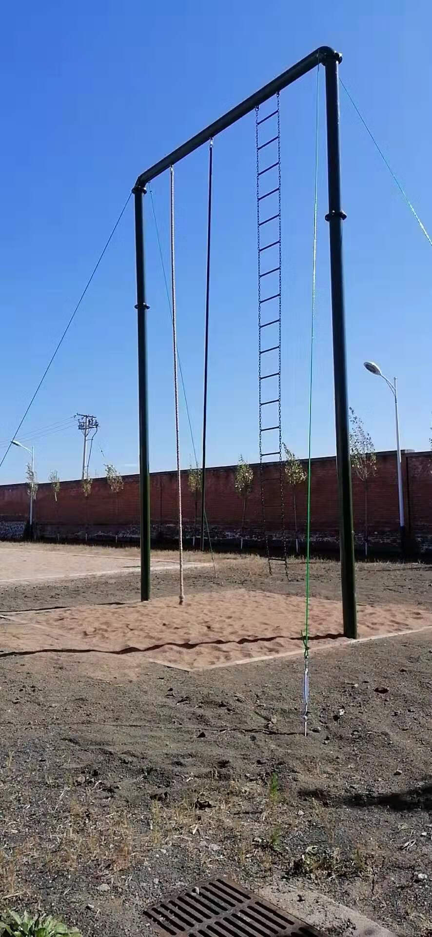 余今室外攀爬架攀登架户外爬绳爬杆爬梯三位合一爬高训练器体能训练用