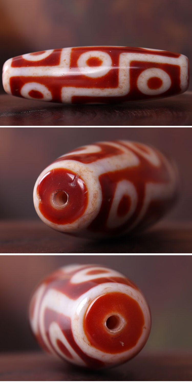 手工制作一物一图藏传火供九眼天珠西藏天珠项链吊坠大尺寸天珠毛衣链