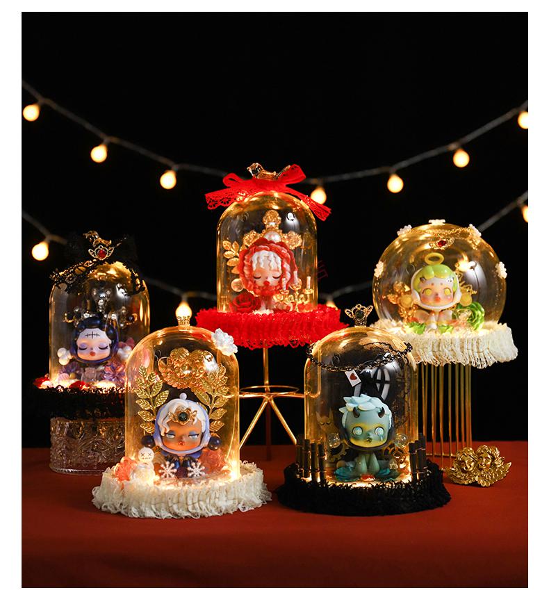 泡泡玛特展示盒场景 密林古堡盲盒收纳展示盒泡泡玛特单个隐藏款立牌