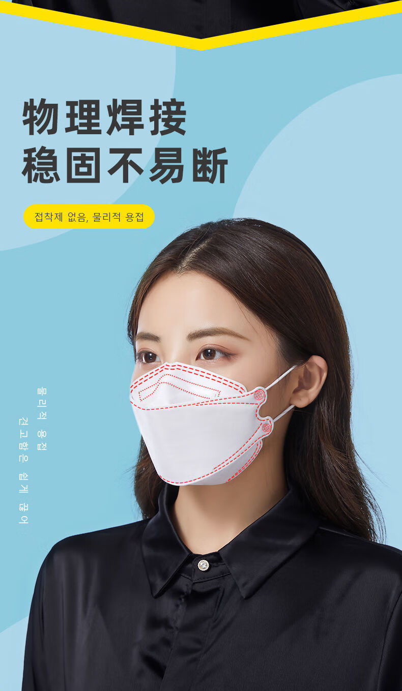 防脱妆口罩韩版鱼嘴型不沾口红成人口罩含熔喷布过滤防飞沫防尘白色