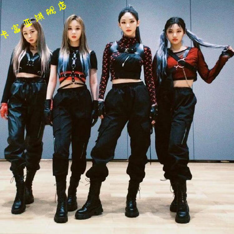 洋气aespa韩国女团同款演出服儿童爵士舞表演服套装成人街舞打歌服潮