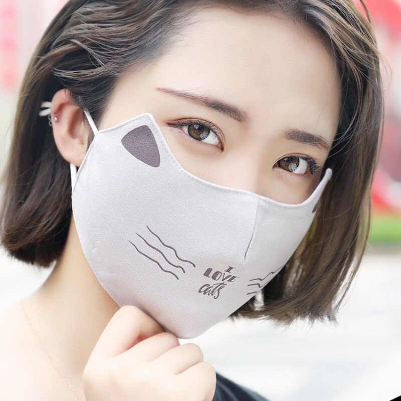 karond新品防冻护脸口罩防风口罩女秋冬加大加厚时尚护眼角学生保暖