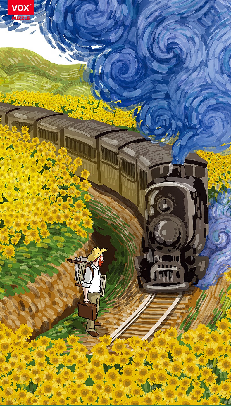 福思vox拼图1000片成年人减压解闷潮玩puzzle生日礼物梵高风景 ve1000