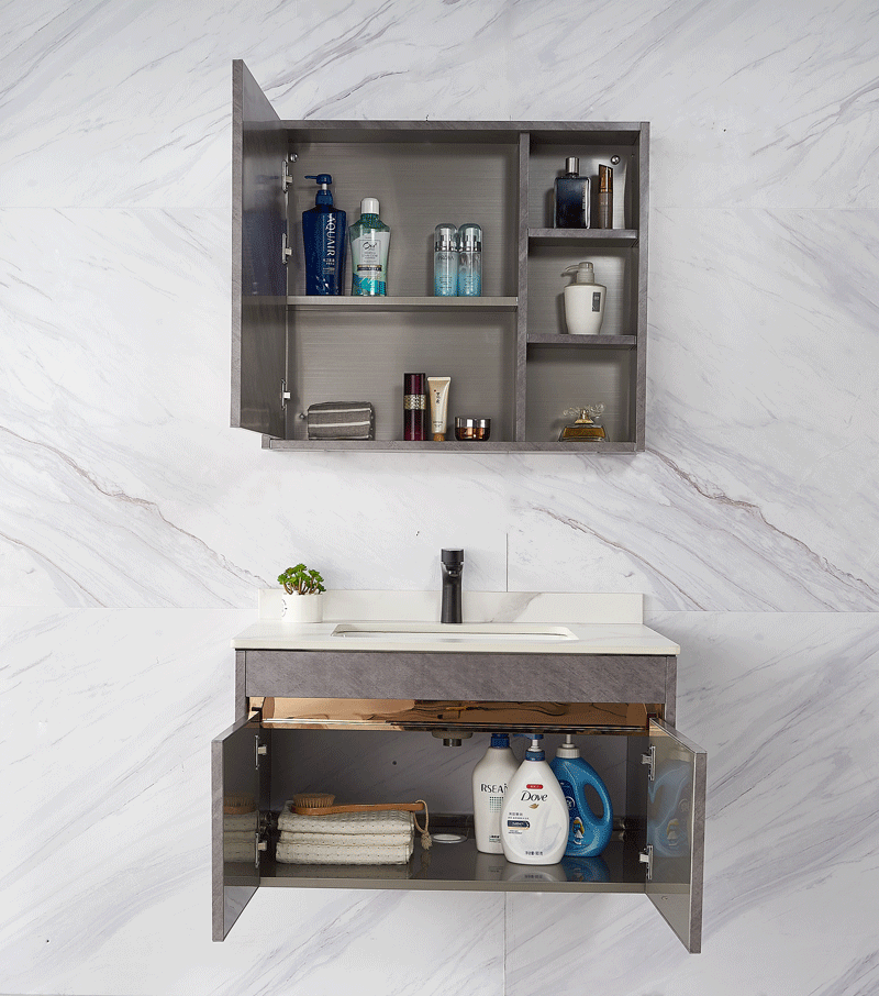 穹升不锈钢防水岩板浴室柜5767778797cm公分洗手间洗手洗脸洗漱台57cm