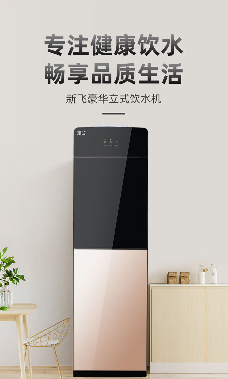 新飞饮水机立式家用制冷制热台式办公室防尘立式小型新款双门新品下置