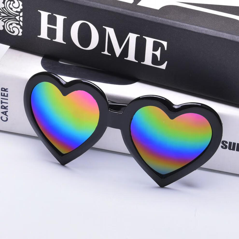 趣仕达新品爱心眼镜心形桃心太阳镜眼镜框爱心眼镜沙滩眼镜墨镜网红