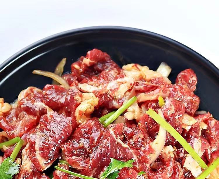 齐齐哈尔烤肉拌肉新鲜生牛肉东北烧烤韩式半成品燕翅带筋偏肥2斤装