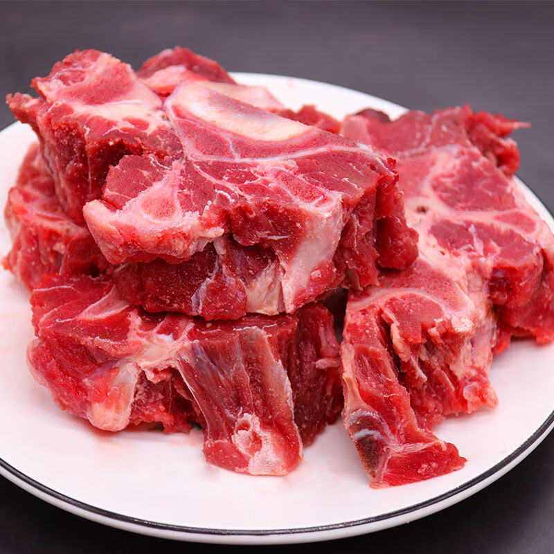 牛脊骨大骨5斤牛骨头熬汤牛大骨批发新鲜冷冻牛脖骨带肉火锅食材康如