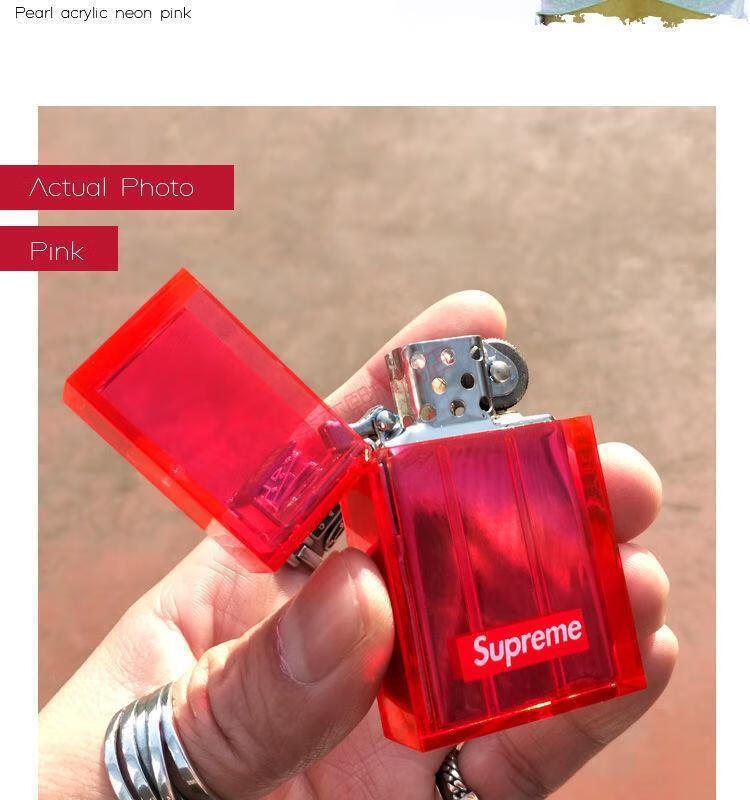 ins风煤油打火机感ins风煤油打火机潮牌sup创意个性透明送男友滑轮女