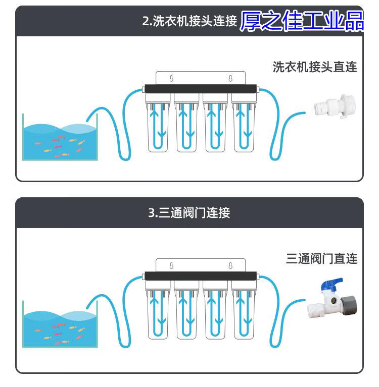 定制适用养水机水族养鱼四胞胎净水器鱼缸大流量换水补水除氯外置过滤