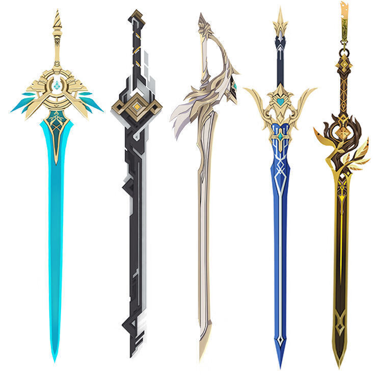 原神剑手持11diy天空之剑西风剑黎明神剑刻晴纸模型cosplay周边道具