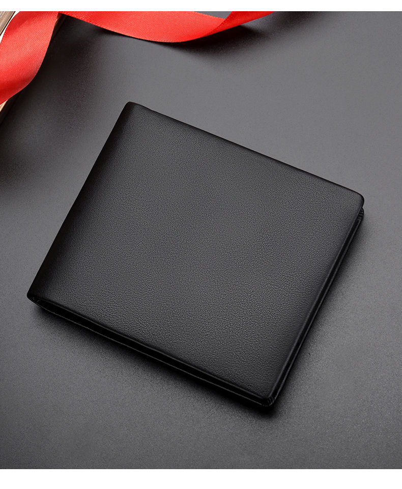 玛狮路钱包男真皮短款新款青年男士简约潮牌软牛皮夹学生钱夹普通款