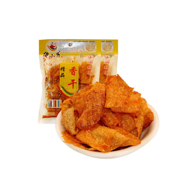 湖南特产傻小子麻辣香干60克香辣味零食五香卤汁豆干辣条香辣味10包