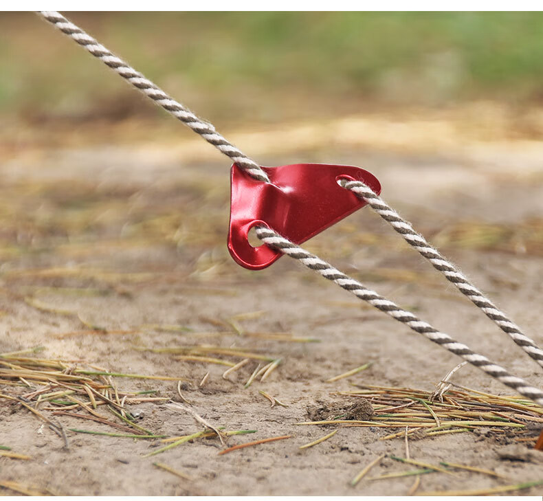 风绳扣 三角风绳扣铝合金10只装伞绳扣拉绳调节帐篷绳扣 银色10只装