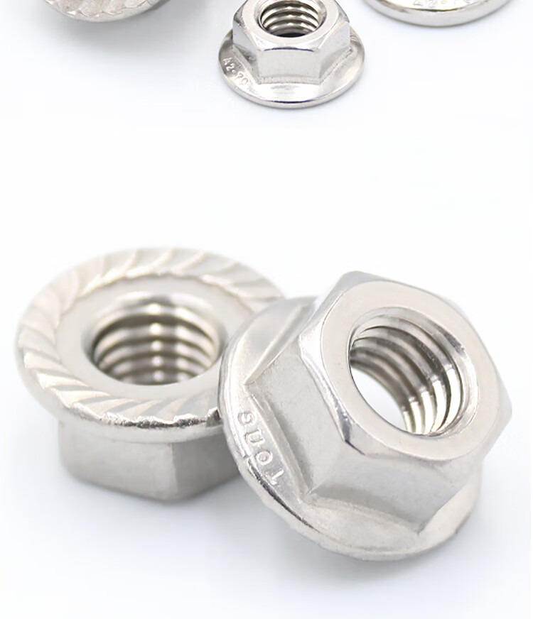 优选bjyl401六角法兰螺母gb61771达克罗法兰面螺帽粗牙q195防滑带齿
