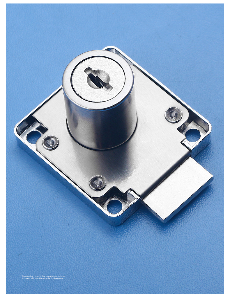 格玛斯抽屉锁办公桌文件柜锁芯柜子锁家具电脑桌柜锁扣金色铁钥匙1382