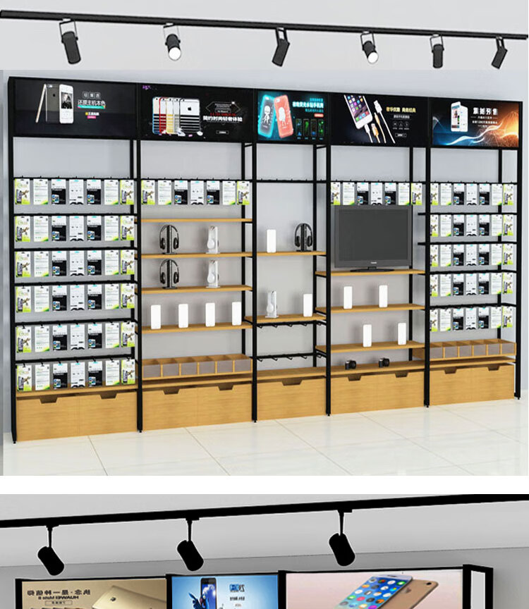 威马逸货架手机配件柜展示架优品饰品精品宠物店货柜数码灯箱置物架