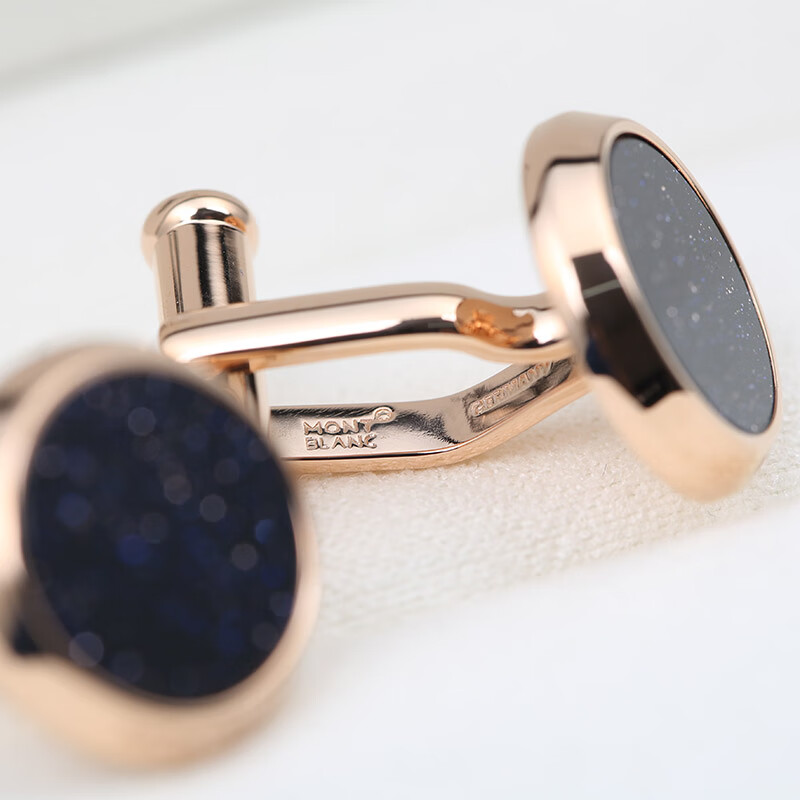 520送礼万宝龙montblanc大班系列金色袖扣银色