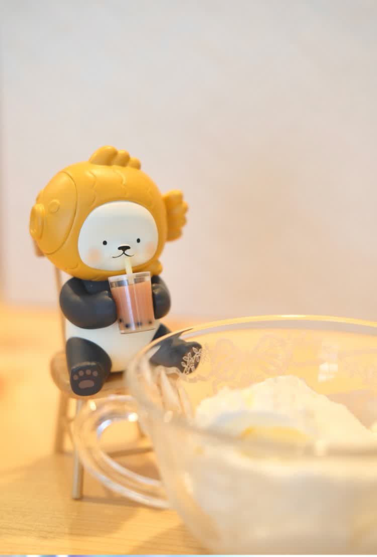 鲷鱼烧熊猫盲盒白熊百货商店可爱小熊panpan鲷鱼烧确认款情人节礼物