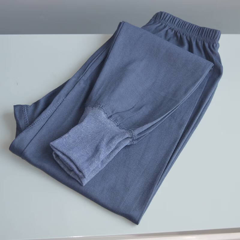 浪莎中老年纯棉秋裤单件男女老人薄款宽松大码全棉妈妈爸爸棉毛线裤深