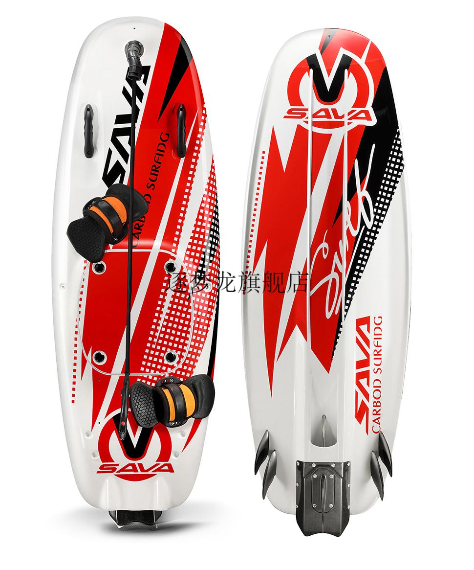 闪电速发汽油动力冲浪板sava升级款全碳纤维高速超轻量汽油动力滑水板