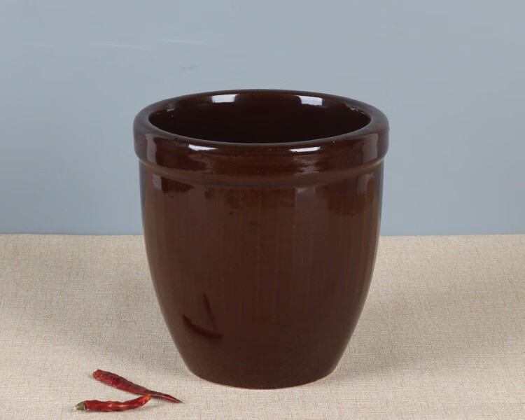 可狄陶瓷小水缸粗粮小瓷缸带盖杂粮缸盛猪油坛子热油小罐粗陶缸小酱缸