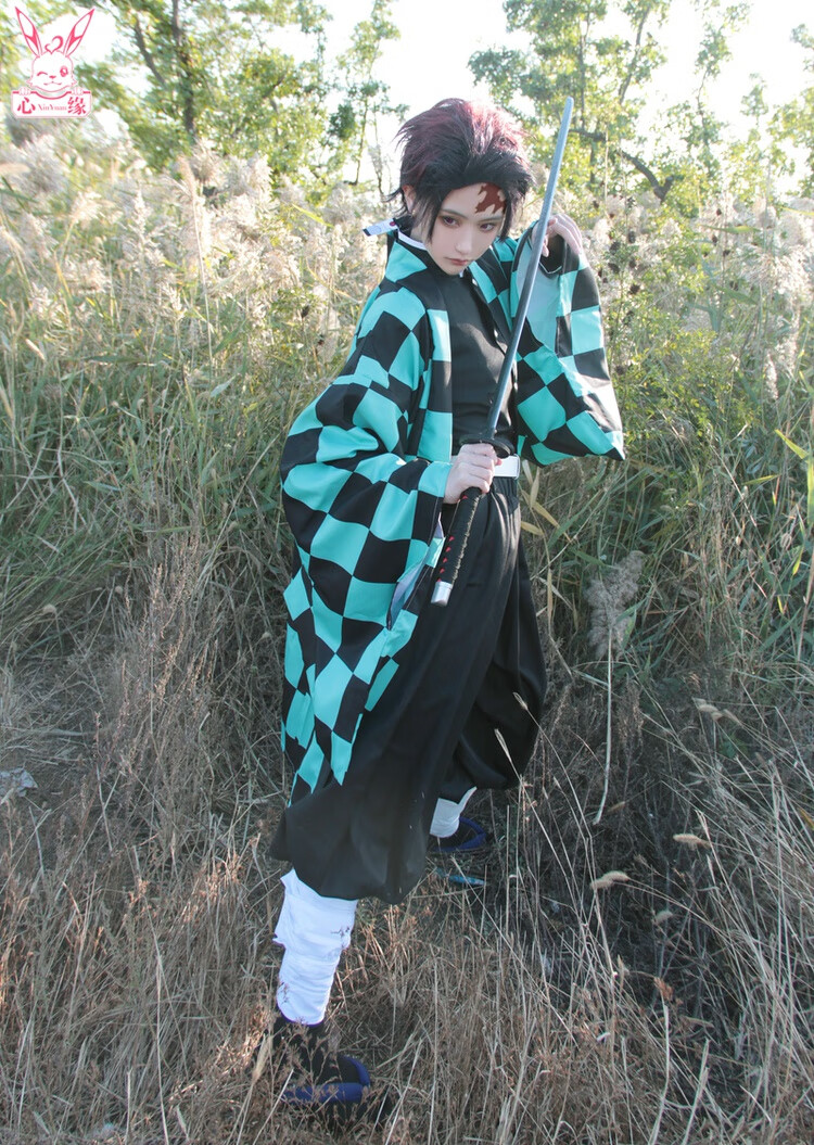 cos 鬼灭之刃cosplay灶门炭治郎祢豆子富冈义勇我妻善逸cos服装假发