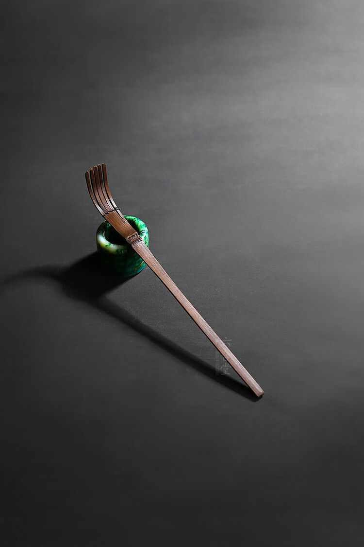 茶勺特色雅玩创意手工煤竹制茶扒茶勺复古茶具配件