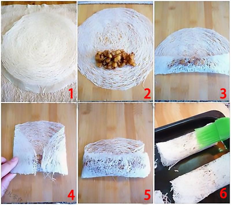 网皮薄饼200g黄色网状卷饼皮薄饼皮越南特色网红丝网皮米网春卷皮越南