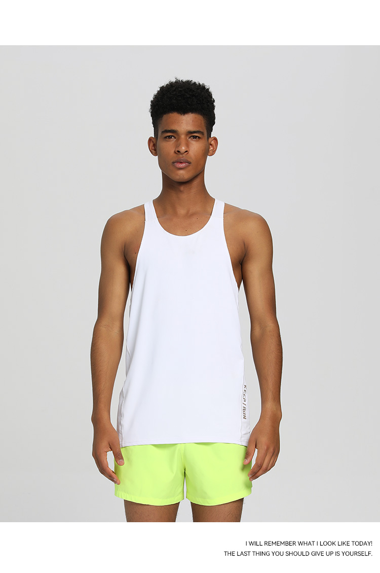 【品质严选】网将 工字背心男夏季透气速干细肩带露背健身服比赛训练