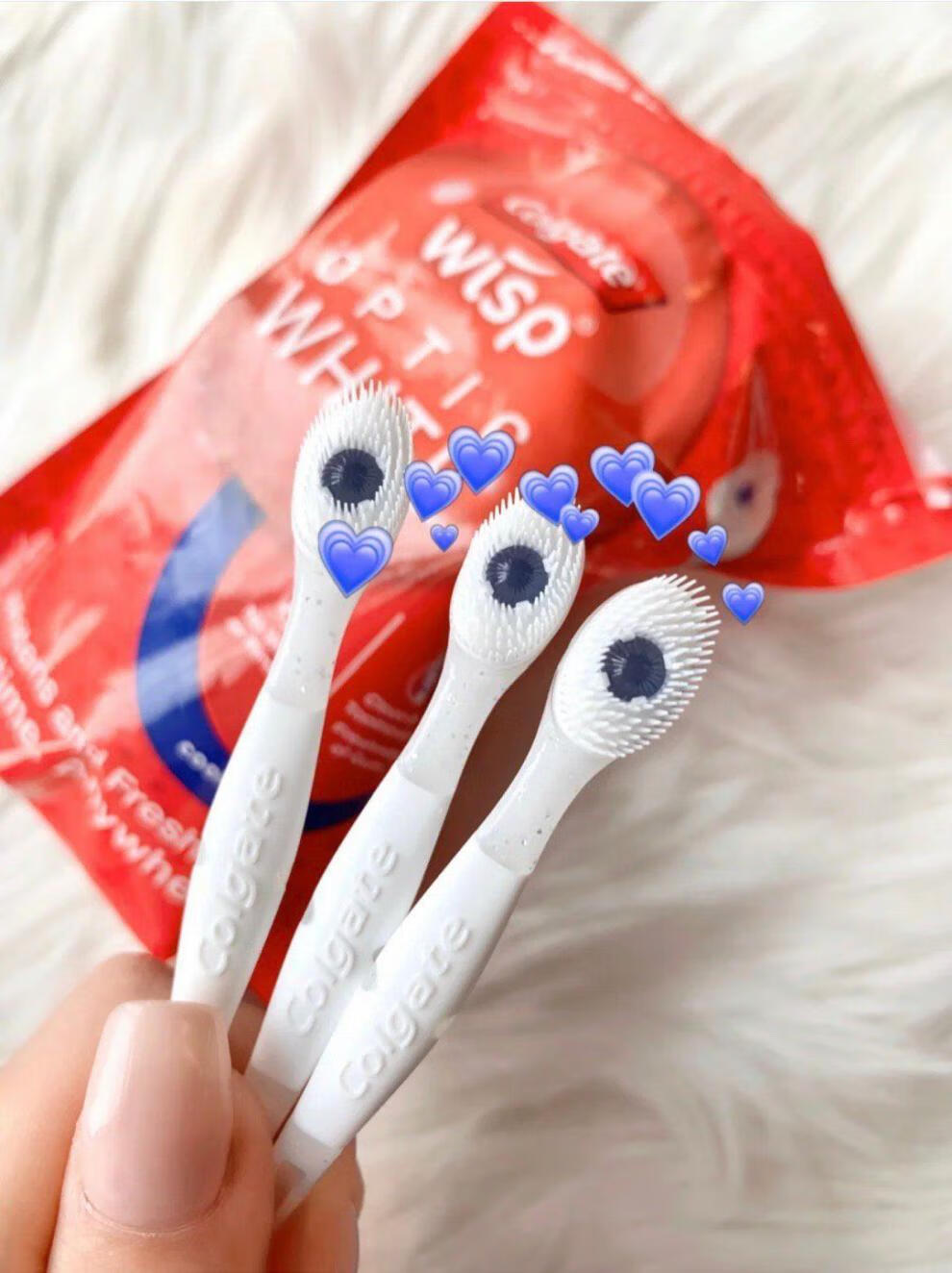迷你mini爆珠牙刷wisp正畸牙齿便携一次性高圆圆同款1袋24支装免水免