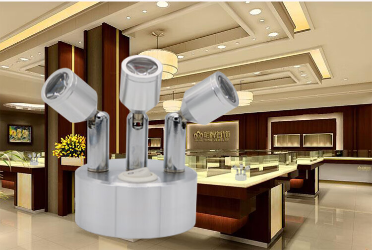 展示柜灯自带电源小射灯亮节能展览柜台可充电无线led射灯9w白光可吸