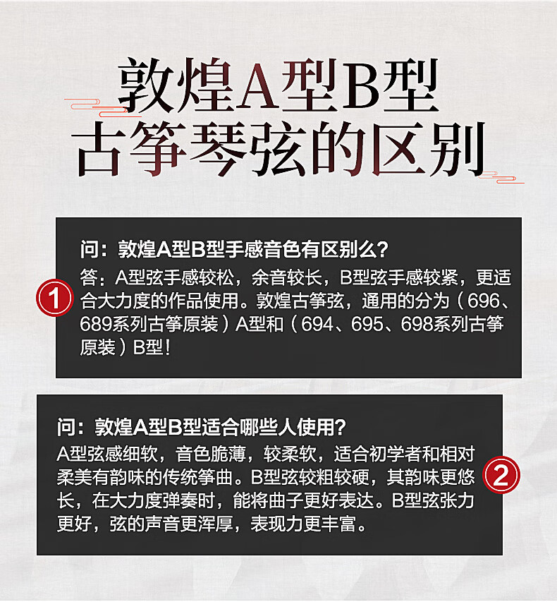 敦煌古箏琴絃敦煌古箏琴絃121弦鋼芯套弦全套a型b型鉉線配件古箏通用