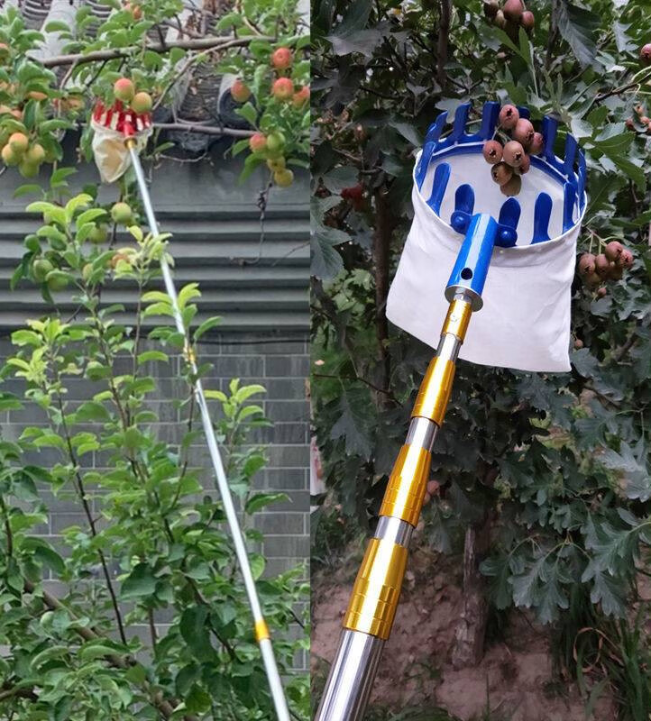 恒日晟多功能不锈钢高空摘果神器摘柿子香椿四季采摘杆手柄绝缘伸缩杆