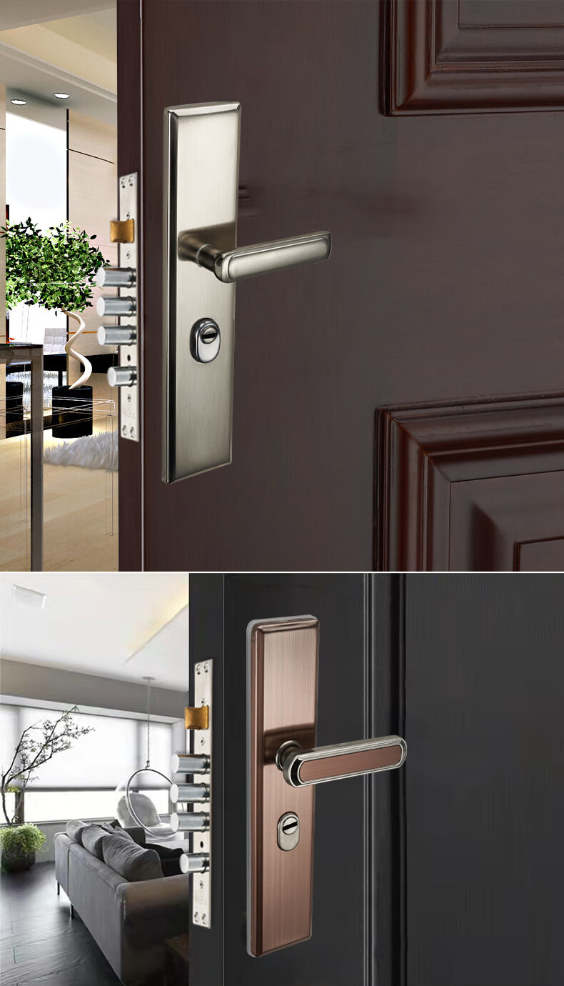 防盗门锁家用通用型门把手入户门大门锁具套装室内房门锁铁门锁具 a款