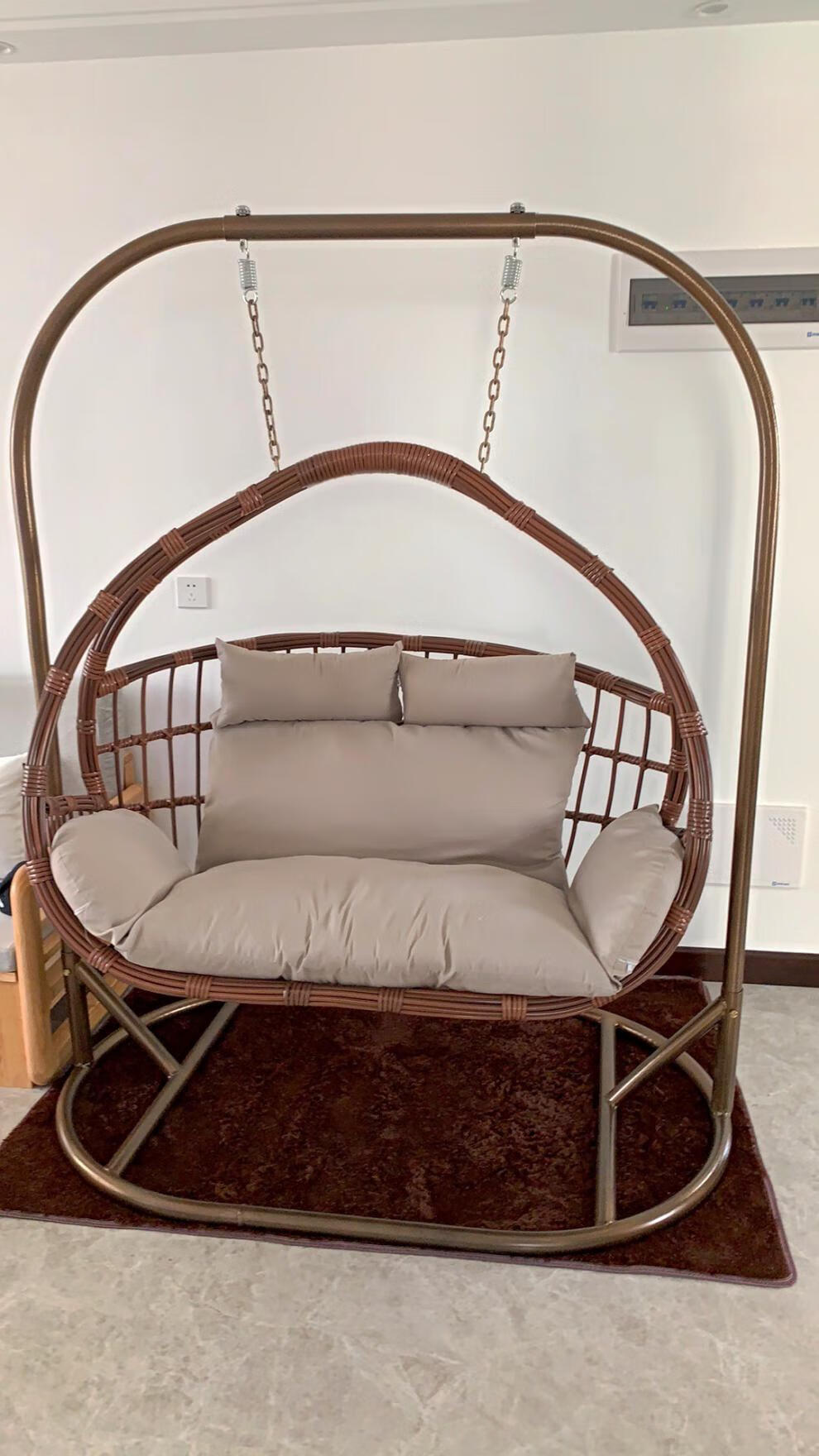 吊椅摇篮椅吊篮藤椅双人鸟巢椅掉椅网红吊床室内家用懒人摇椅阳台吊兰