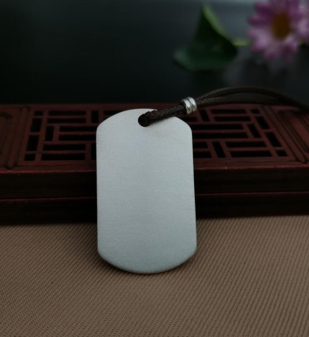 顺风平安无事牌s999足银男女方牌刻字定制楞严咒大悲吊坠项链毛衣链1