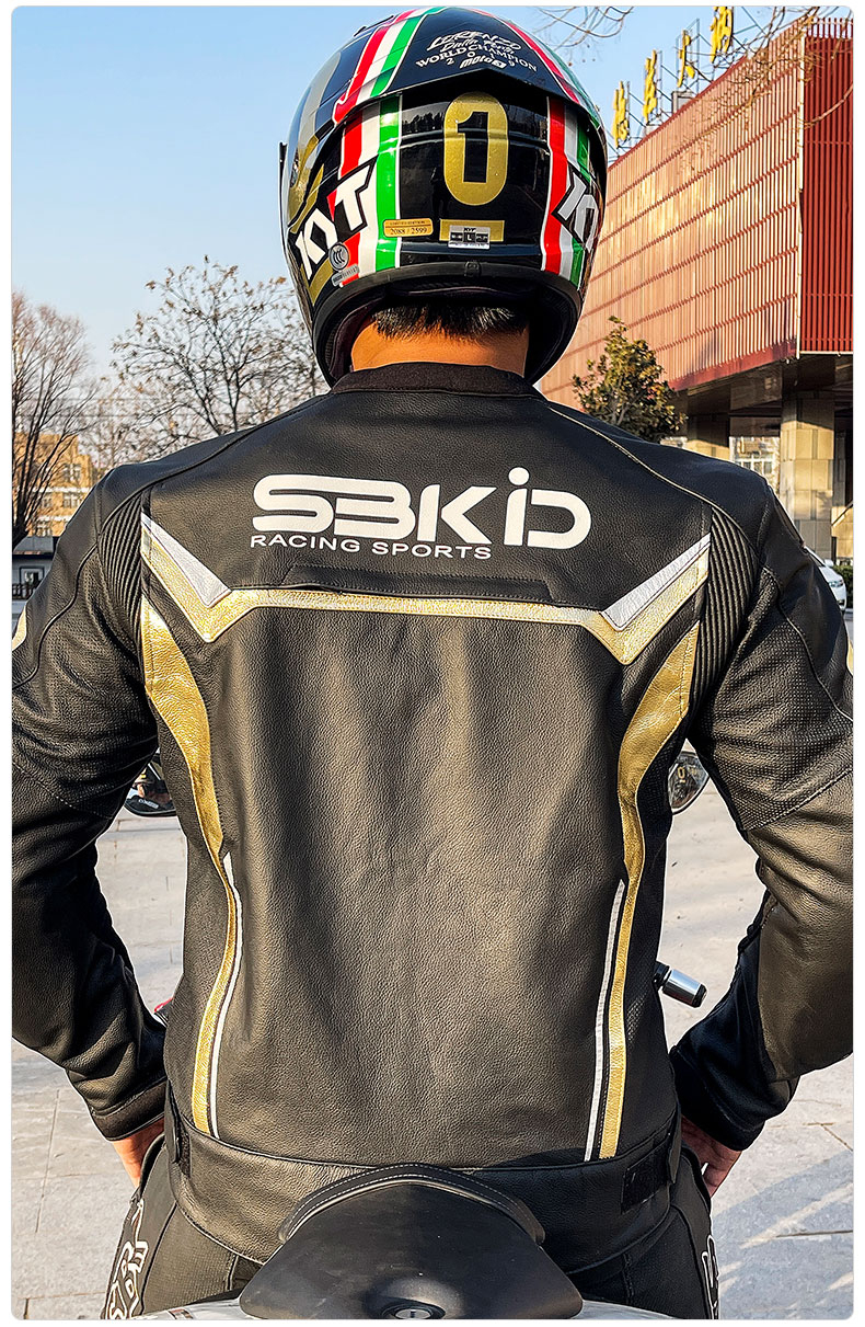 sbk骑行服分体皮衣摩托车衣服牛皮夹克机车服赛车装备男骑士四季gtr6
