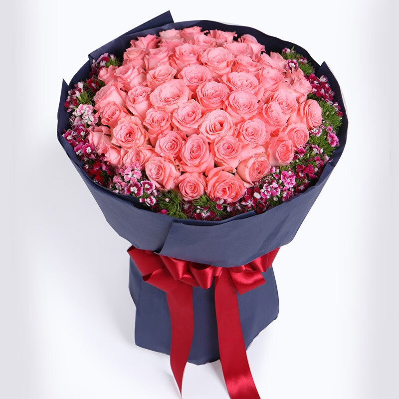 钰尚52朵红玫瑰香槟花束鲜花速递同城配送表白求婚送女友老婆生日礼物