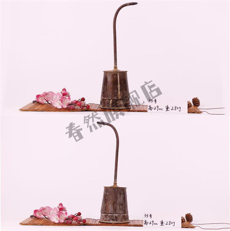 老嘎斯灯瓦斯灯电石灯提灯民俗老物件收藏品铜铁质矿灯古玩杂项 红色