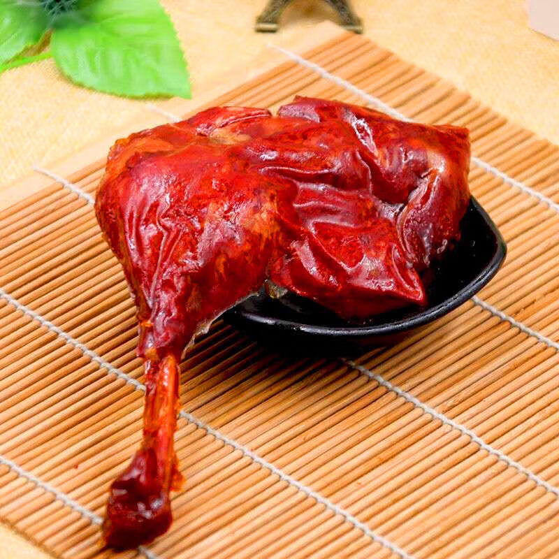 麻辣卤鸭腿香辣盐焗香酥卤鸡腿卤制鸭肉熟食真空包装温州风味小吃