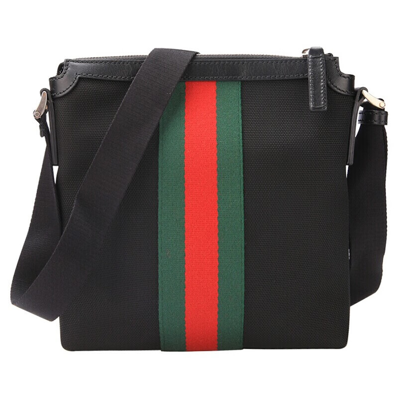 古驰男包web gg双g红绿条单肩邮差包 kwt7n 1060黑色代购【图片 价格
