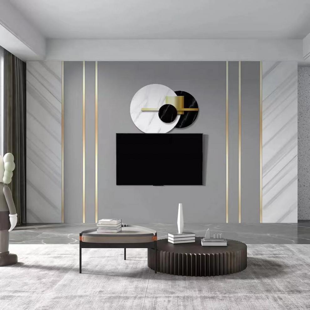 2021年新款电视背景墙壁布自粘画贴纸防水防潮客厅装饰直播现代简约