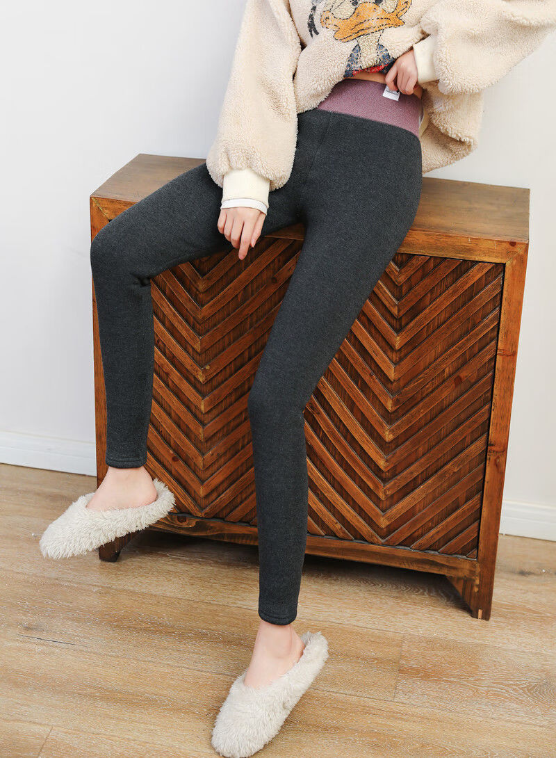 女装新款加绒加厚打底裤女冬季超厚特厚外穿高腰一体裤保暖棉裤大码