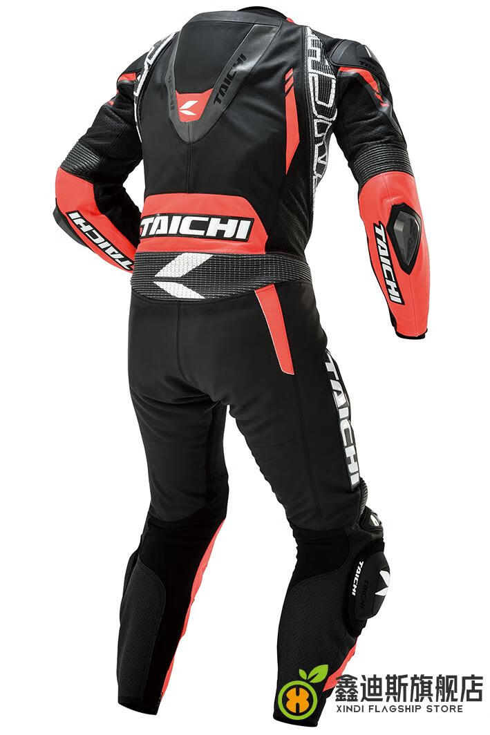 日本taichi摩托车赛车服打孔透气连体皮衣机车竞技赛道男女骑行服 nxl