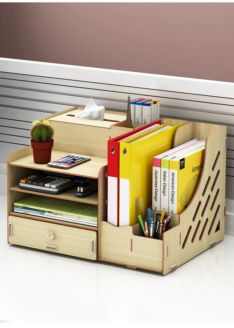 悦海翔办公室用品桌面收纳盒笔筒书架学生宿舍神器文件夹文具书桌