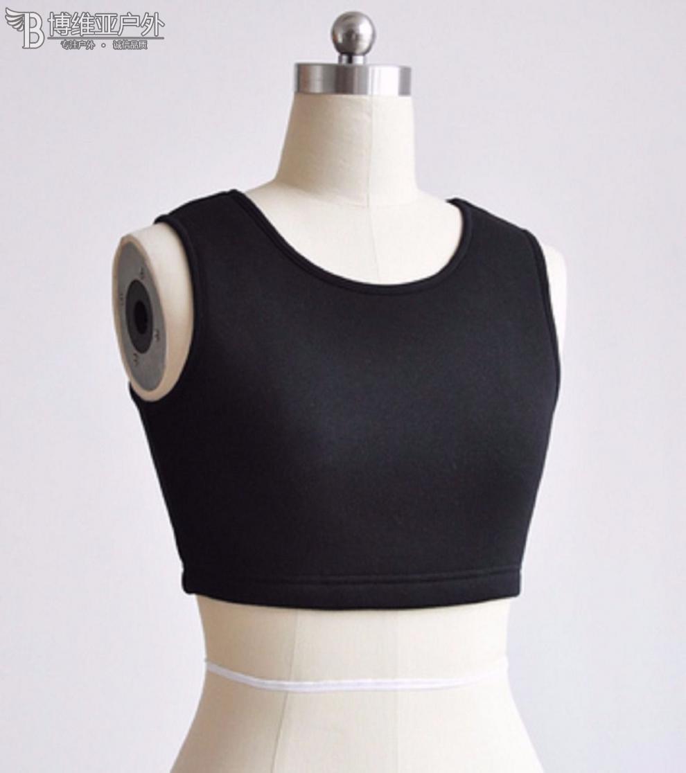 无袖护肩保暧背心加绒加厚冬季护背护胸男女中老年超短款内衣浅灰色xl