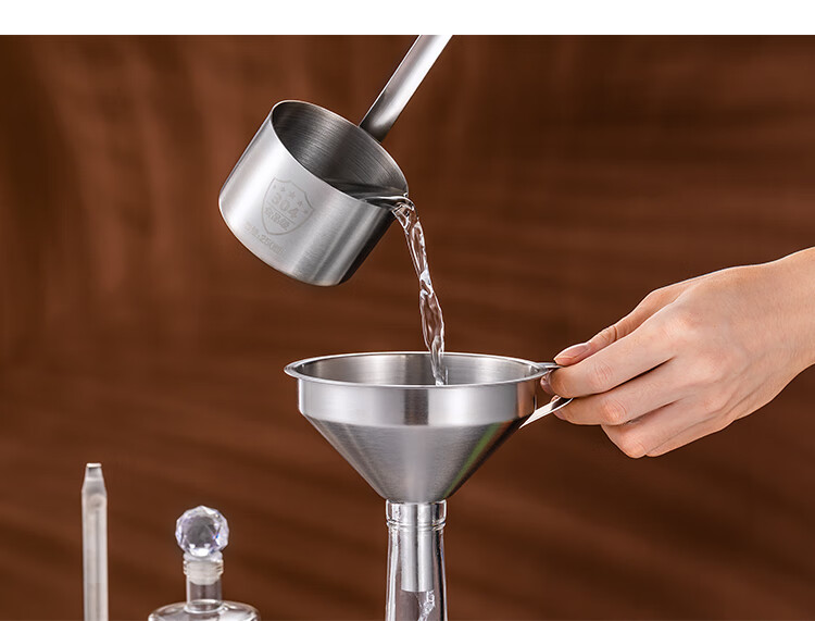 304不锈钢酒提子过滤网漏斗酒勺子吊酒舀酒提油勺30450ml酒提