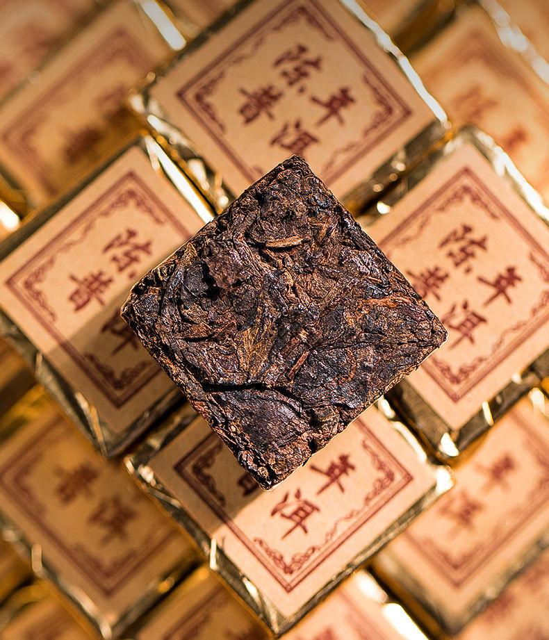 云南普洱茶熟茶迷你小金砖小沱茶陈香普洱熟茶小粒装金砖熟普500g5罐