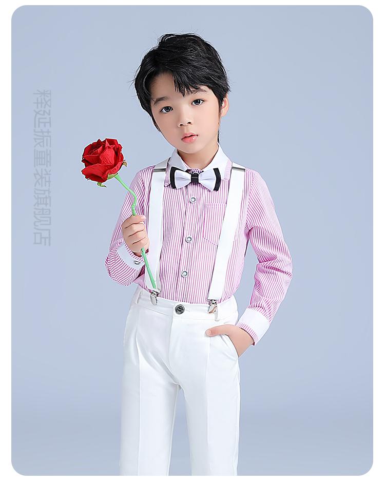 儿童礼服男主持人服装花童礼服六一儿童节演出服男童西服套装钢琴表演